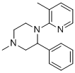 structure of CAS# 191546-94-8, 4-甲基-1-(3-甲基吡啶-2-基)-2-苯基哌嗪