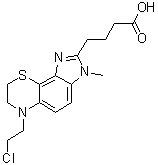 CAS # 191939-34-1, 6-(2-Chloroethyl)-3,6,7,8-tetrahydro-3-methylimidazo[4,5-h][1,4]benzothiazine-2-butanoic acid