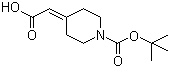 structure of CAS# 193085-24-4, 1-Boc-piperidin-4-ylideneacetic acid