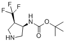 2-Methyl-2-propanyl [(3R,4R)-4-(trifluoromethyl)-3-pyrrolidinyl]carbamate molecular structure (CAS 1932318-16-5)