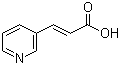 CAS # 19337-97-4, 3-(3-Pyridyl)acrylic acid, (2E)-3-Pyridin-3-ylacrylic acid, 3-Pyridin-3-ylacrylic acid, trans-3-(3-Pyridyl)acrylic acid, trans-3-(Pyridin-3-yl)acrylic acid