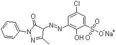 CAS # 1934-24-3, Mordant Red 19, Chrome Red 3G, Sodium 5-(3-methyl-5-oxo-1-phenyl-4H-pyrazol-4-ylazo)-3-chloro-6-hydroxybenzenesulfonate