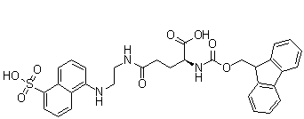 structure of CAS# 193475-66-0, N2-[芴甲氧羰基]-N-[2-[(5-磺基-1-萘基)氨基]乙基]-L-谷氨酰胺