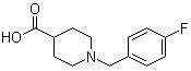 1-[(4-Fluorophenyl)methyl]-4-piperidinecarboxylic acid molecular structure (CAS 193538-25-9)