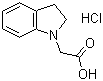 structure of CAS# 193544-62-6, 2,3-Dihydro-1H-indol-1-ylacetic acid hydrochloride