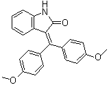 structure of CAS# 193620-69-8, 3-[二(4-甲氧基苯基)亚甲基]-1,3-二氢-2H-吲哚-2-酮