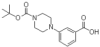 structure of CAS# 193818-13-2, 3-[4-(叔丁氧羰基)哌嗪-1-基]苯甲酸