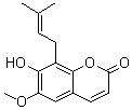 structure of CAS# 19397-28-5, 8-(二甲基烯丙基)-7-羟基-6-甲氧基香豆素