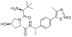 structure of CAS# 1948273-03-7, (4R)-3-甲基-L-缬氨酰-4-羟基-N-[(1S)-1-[4-(4-甲基-5-噻唑基)苯基]乙基]-L-脯氨酰胺盐酸盐(1:1)