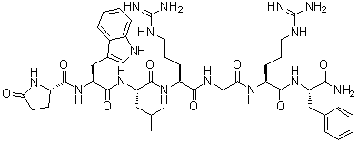 CAS 登录号：195208-21-0, 5-氧代-L-脯氨酰-L-色氨酰-L-亮氨酰-L-精氨酰甘氨酰-L-精氨酰-L-苯丙氨酰胺