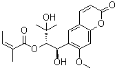 CAS # 19625-17-3, Angelol A, 7-Methoxy-6-(1,2,3-trihydroxy-3-methylbutyl)coumarin 1-(2-methylcrotonate)