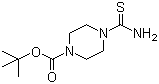 structure of CAS# 196811-66-2, 4-(叔丁氧羰基)哌嗪-1-硫代甲酰胺