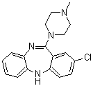 CAS 登录号：1977-08-8, 2-氯-11-(4-甲基-1-哌嗪基)-5H-二苯并[b,e][1,4]二氮杂卓