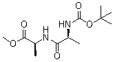 structure of CAS# 19794-10-6, N-[(tert-Butoxy)carbonyl]-L-alanyl-L-alanine methyl ester
