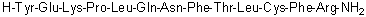 CAS # 198268-71-2, L-Tyrosyl-L-alpha-glutamyl-L-lysyl-L-prolyl-L-leucyl-L-glutaminyl-L-asparaginyl-L-phenylalanyl-L-threonyl-L-leucyl-L-cysteinyl-L-phenylalanyl-L-argininamide