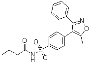 N-[[4-(5-Methyl-3-phenyl-4-isoxazolyl)phenyl]sulfonyl]butanamide molecular structure (CAS 198470-91-6)