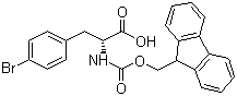 (R)-N-Fmoc-4-Bromophenylalanine molecular structure (CAS 198545-76-5)