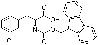 structure of CAS# 198560-44-0, N-芴甲氧羰基-L-3-氯苯丙氨酸