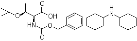 structure of CAS# 198828-94-3, O-叔丁基-N-[苄氧羰基]-L-别苏氨酸二环己基铵盐
