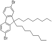 structure of CAS# 198964-46-4, 9,9-Dioctyl-2,7-dibromofluorene
