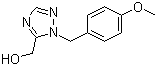 structure of CAS# 199014-14-7, (2-(4-甲氧基苄基)-2H-1,2,4-三唑-3-基)甲醇