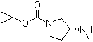 structure of CAS# 199336-83-9, (R)-3-(甲基氨基)吡咯烷-1-甲酸叔丁酯