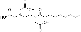 CAS 登录号：199387-97-8, N-(2-(双(羧甲基)氨基]乙基)-N-(1-氧代壬基)甘氨酸