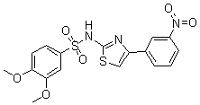 structure of CAS# 199666-03-0, 3,4-二甲氧基-N-[4-(3-硝基苯基)-2-噻唑基]苯磺酰胺