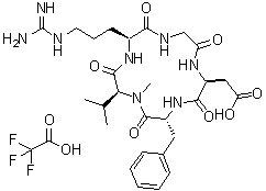 CAS 登录号：199807-35-7, 环(L-精氨酰甘氨酰-L-alpha-天冬氨酰-D-苯丙氨酰-N-甲基-L-缬氨酰) 单(三氟乙酸)盐