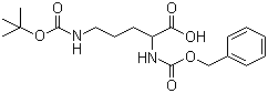structure of CAS# 199924-46-4, N5-[(1,1-Dimethylethoxy)carbonyl]-N2-[(phenylmethoxy)carbonyl]ornithine