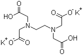 CAS 登录号：2001-94-7, 乙二胺四乙酸二钾, N,N'-1,2-乙二基双[N-(羧基甲基)氨基乙酸]二钾盐