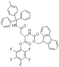 CAS 登录号：200259-55-8, N2-[(9H-芴-9-基甲氧基)羰基]-N-[(4-甲基苯基)二苯基甲基]-L-天冬氨酰胺五氟苯基酯