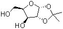 1,2-O-异亚丙基-alpha-D-呋喃木糖分子结构 (CAS 20031-21-4)