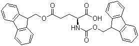 structure of CAS# 200616-18-8, Fmoc-L-谷氨酸 5-(9-芴甲基)酯