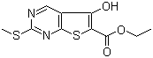 structure of CAS# 200626-46-6, 5-羟基-2-甲硫基噻吩并[2,3-d]嘧啶-6-甲酸乙酯