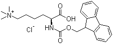 structure of CAS# 201004-29-7, Fmoc-N',N',N'-trimethyl-L-lysine chloride