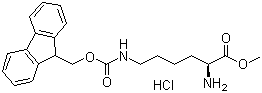structure of CAS# 201009-98-5, N'-Fmoc-L-lysine methyl ester hydrochloride