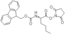 Fmoc-L-norleucine N-hydroxysuccinimide ester molecular structure (CAS 201026-08-6)
