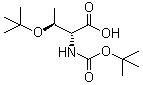 structure of CAS# 201217-86-9, N-[叔丁氧羰基]-O-叔丁基-D-苏氨酸