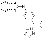 CAS # 201410-53-9, Talarozole, N-[4-[2-Ethyl-1-(1H-1,2,4-triazol-1-yl)butyl]phenyl]-2-benzothiazolamine, R 115866, Rambazole