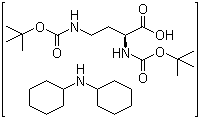 structure of CAS# 201472-66-4, (S)-2,4-双[[叔丁氧羰基]氨基]丁酸和 N-环己基环己胺的化合物