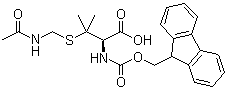 3-[[(乙酰氨基)甲基]硫基]-N-[芴甲氧羰基]-L-缬氨酸分子结构 (CAS 201531-76-2)