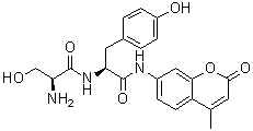 structure of CAS# 201855-53-0, L-丝氨酰-N-(4-甲基-2-氧代-2H-1-苯并吡喃-7-基)-L-酪氨酰胺