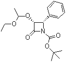 CAS 登录号：201856-57-7, (3R,4S)-3-(1-乙氧乙氧基)-2-氧-4-苯基-吖丁啶羧酸叔丁基酯