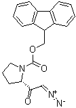 CAS 登录号：201864-70-2, (2S)-2-(重氮乙酰基)-1-吡咯烷羧酸芴甲基酯