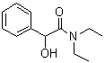 CAS # 2019-69-4, N,N-Diethyl-alpha-hydroxybenzeneacetamide, 2-Hydroxy-2-phenyl-N,N-diethylacetamide, N,N-Diethyl-2-hydroxy-2-phenylacetamide, N,N-Diethyl-DL-mandelamide, N,N-Diethylmandelamide