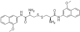 structure of CAS# 201930-05-4, [R-(R*,R*)]-3,3'-亚二硫基二[2-氨基-N-(4-甲氧基-2-萘基)丙酰胺]