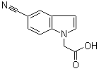 structure of CAS# 202124-67-2, 5-Cyanoindole-1-acetic acid