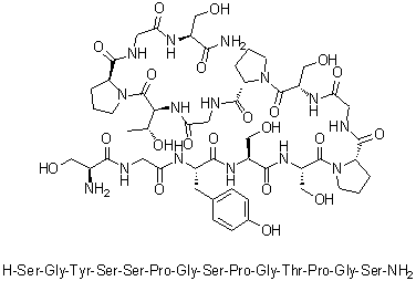 CAS 登录号：2022956-61-0, L-丝氨酰甘氨酰-L-酪氨酰-L-丝氨酰-L-丝氨酰-L-脯氨酰甘氨酰-L-丝氨酰-L-脯氨酰甘氨酰-L-苏氨酰-L-脯氨酰甘氨酰-L-丝氨酰胺