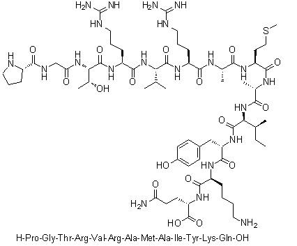 CAS 登录号：202525-99-3, L-脯氨酰甘氨酰-L-苏氨酰-L-精氨酰-L-缬氨酰-L-精氨酰-L-丙氨酰-L-蛋氨酰-L-丙氨酰-L-异亮氨酰-L-酪氨酰-L-赖氨酰-L-谷氨酰胺